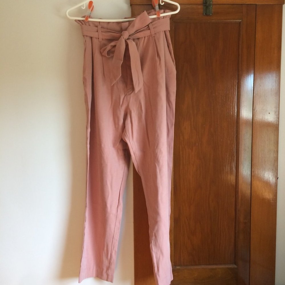 H&M high-waist trousers - Pink